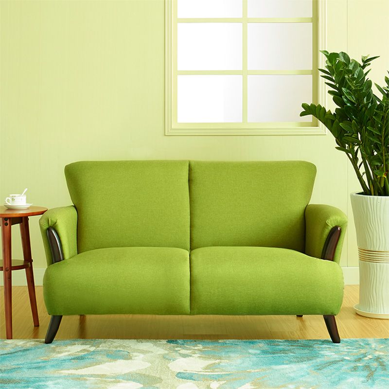 Contemporary Wooden Standard Sofa Flared Arm Seating for Living Room