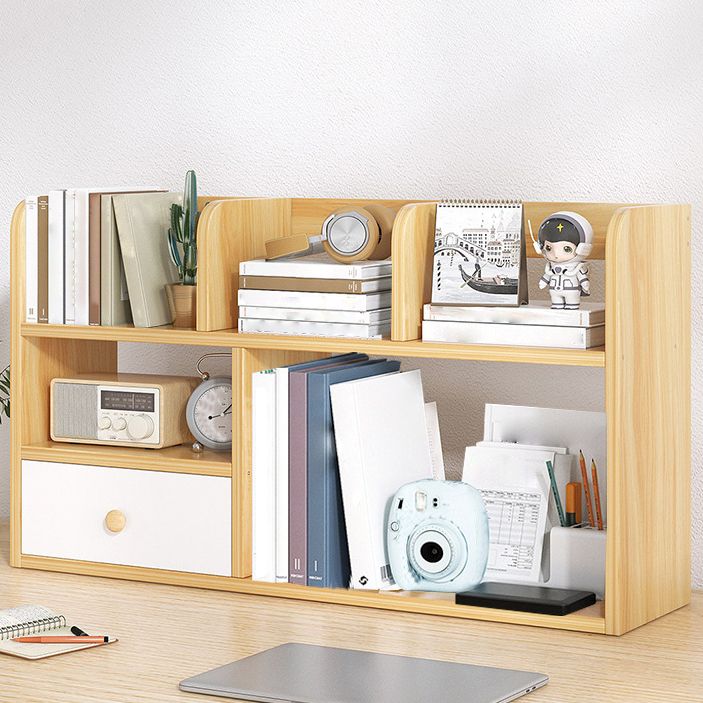 Modern Style Bookshelf Open Back Engineer Wood Bookcase for Office