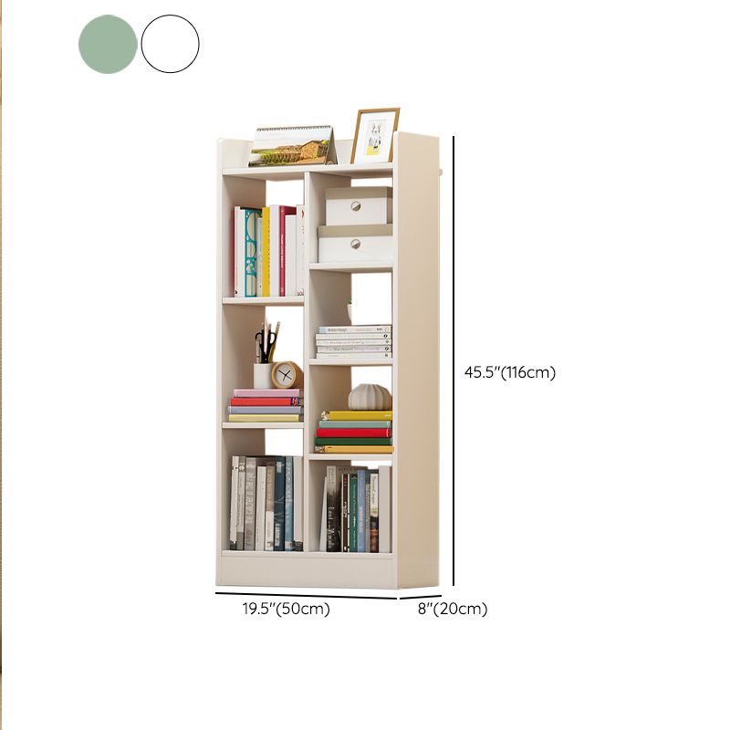 Floor Closed Back Bookshelf Modern Engineered Wood Shelf Bookcase for Home