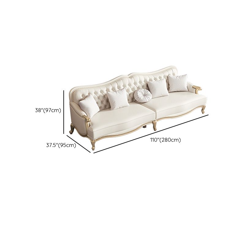 38" High Sofa Charles Of London Arm Sofa with Tufted Split-Back for Living Room