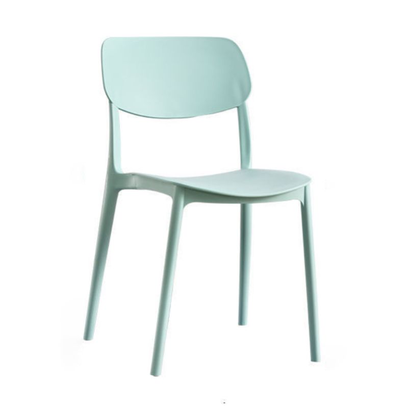 Plastic Modern Style Side Chair Open Back Armless Dining Chairs
