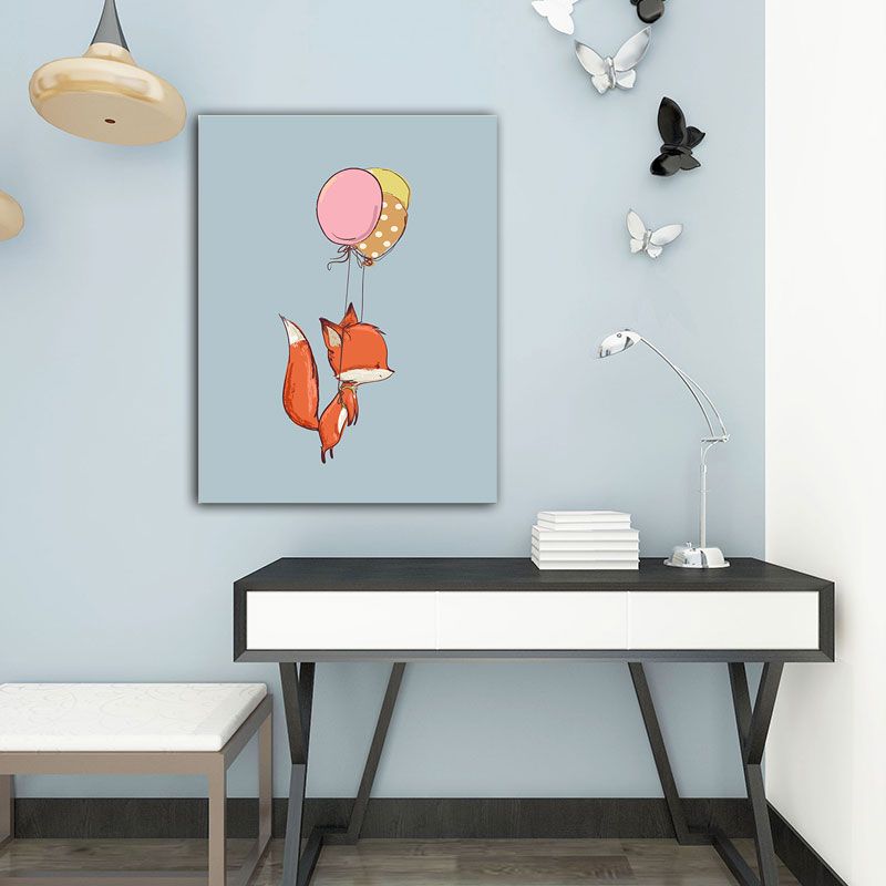 Peintures d'animaux et de ballons pour enfants, toile décorative, couleur claire, Art mural pour chambre de bébé