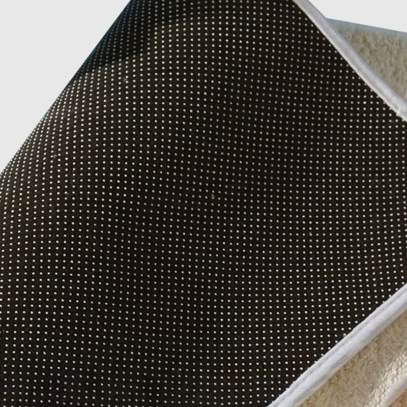 Beige Modern Rug Polyester Color Block Rug Non-Slip Backing Rug for Home Decor