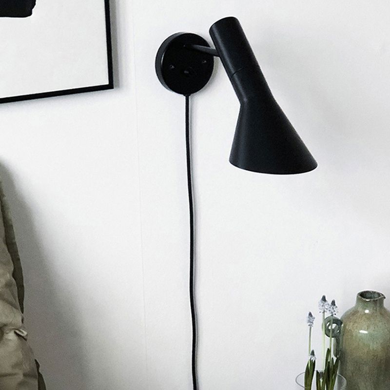 Creative Simplicity Contemporary Wall Sconce Lights with Metal Shade for Bedroom