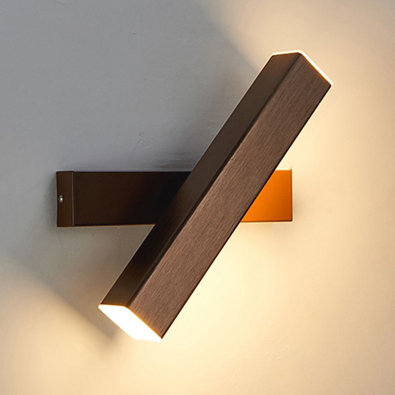 Modern Simple Aluminum Wall Light Rectangle Shape Rotatable Wall Lamp for Bedroom