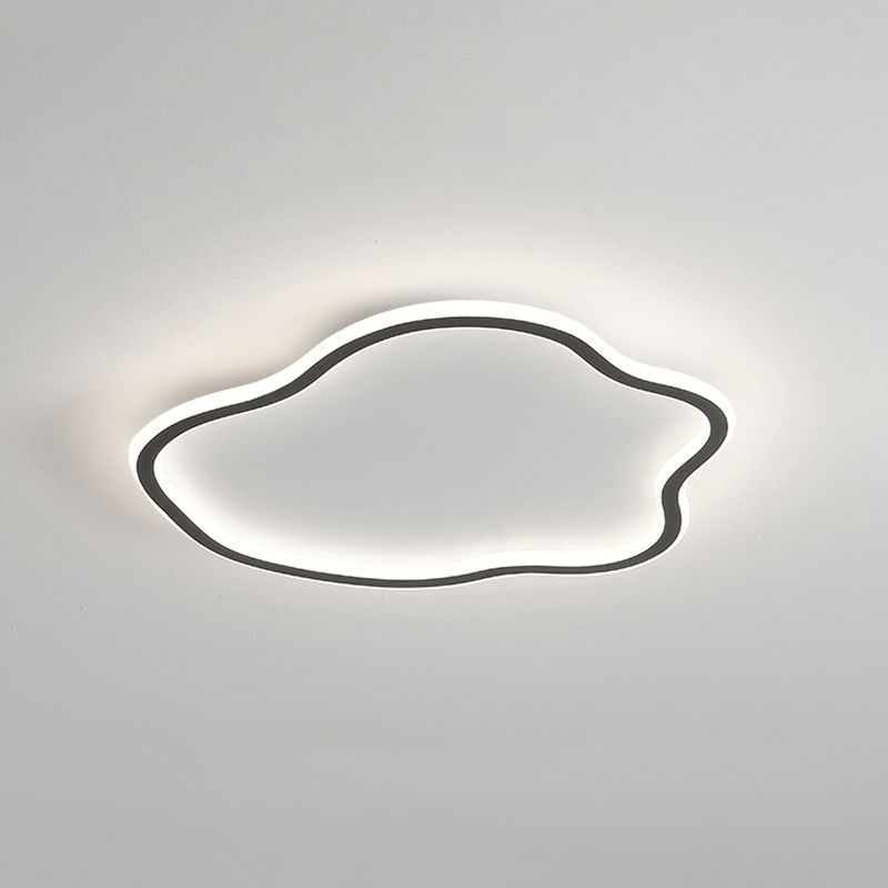 Plafonnier LED créatif moderne, luminaire de plafond en forme de nuage de fer avec abat-jour en acrylique