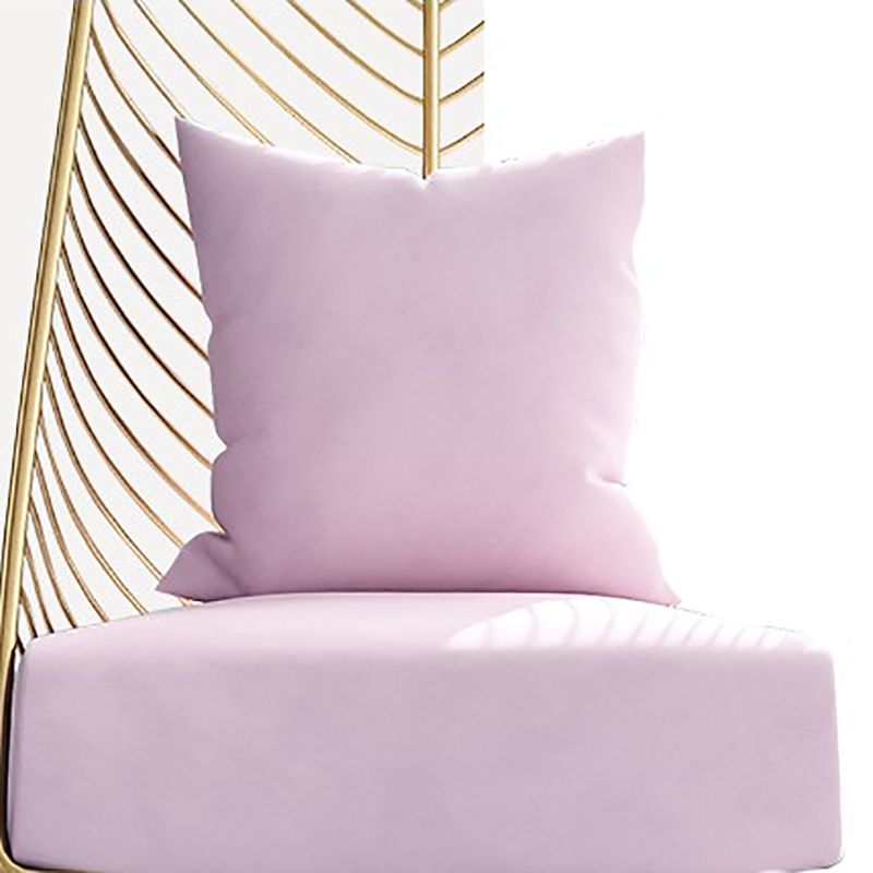 Glam Style Armless with Pillow Back Cushioned Metal Base Accent Chair