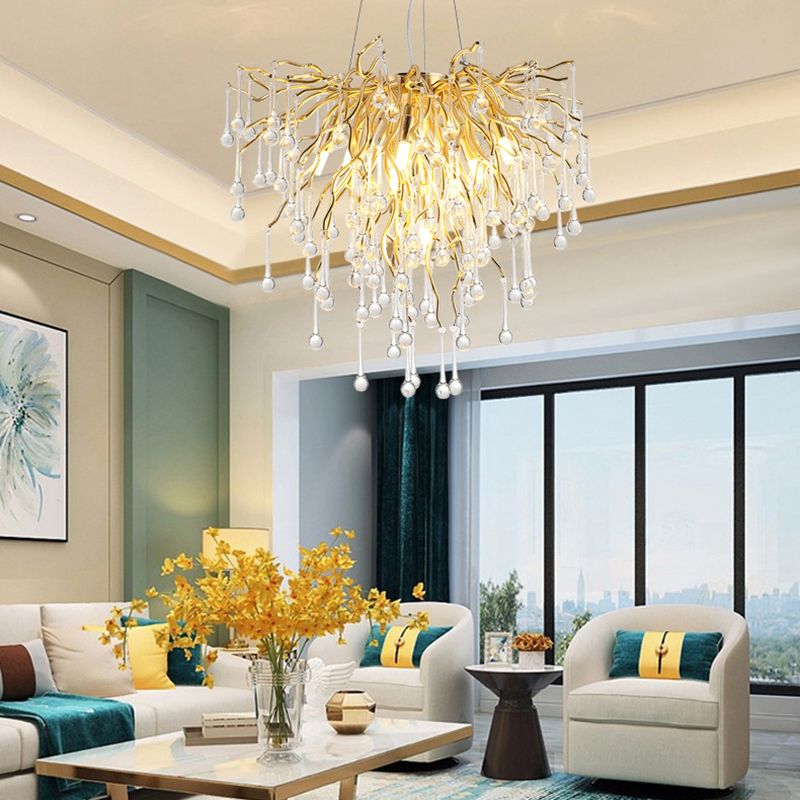 American Style Chandelier Crystal Multi Light Hanging Lights for Bedroom
