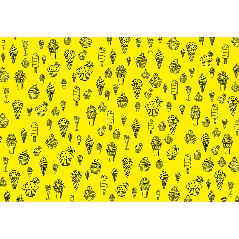 Customized Illustration Dessert Mural Wallpaper Commerce Shop Decoration