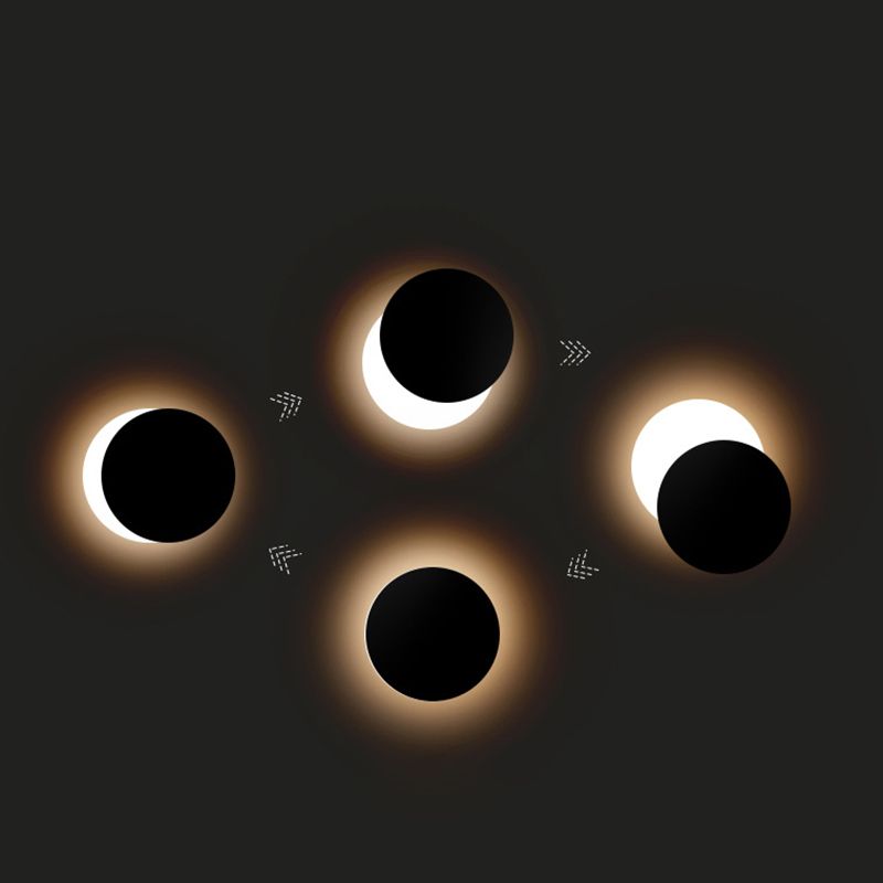 Lampada a parete rotabile circolare in stile moderno in ferro da stiro a led da parete con ombra acrilica