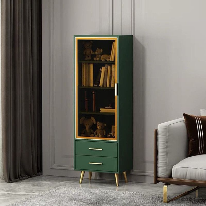 Rectangle Wood Accent Cabinet with 1 Door and 2 Drawer Contemporary Side Cabinet