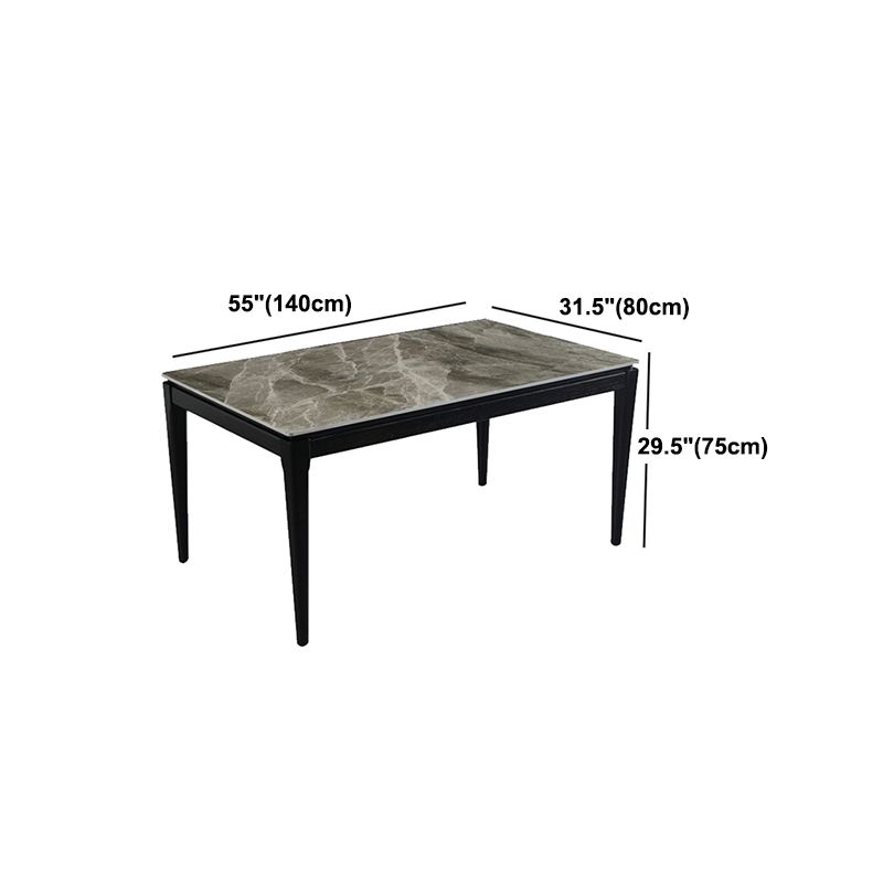 Midcentury Style Furniture Rectangle Dining Table with Solid Wood Legs