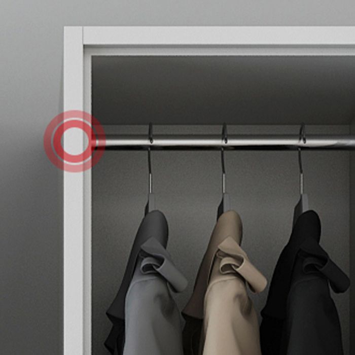 Steel Contemporary Wardrobe Closet Hinged Wardrobe Armoire for Home