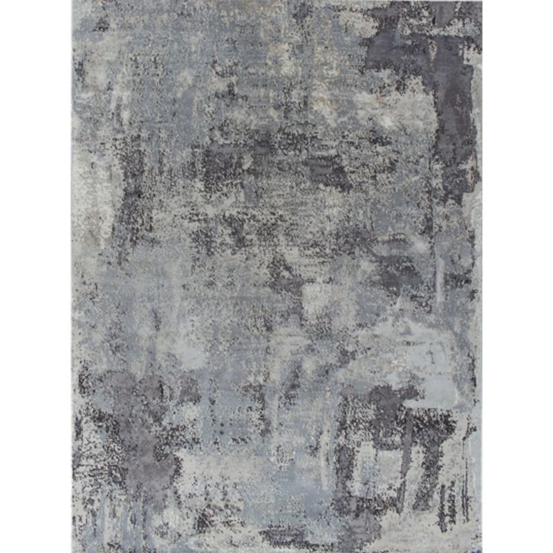 Tapis de style industriel gris polyester abstract tapis animal adapté à la zone sans glissement lavable pour chambre à coucher