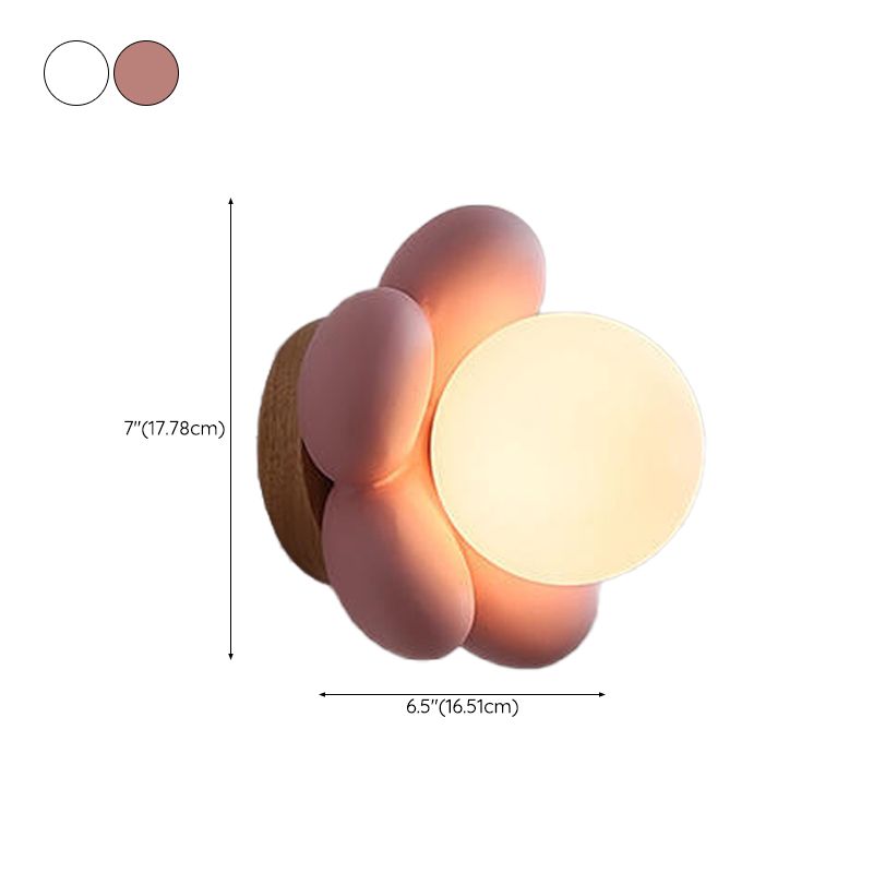 Modern Flower Shape Wall Sconce Lighting 1 Light Wall Sconce for Living Room