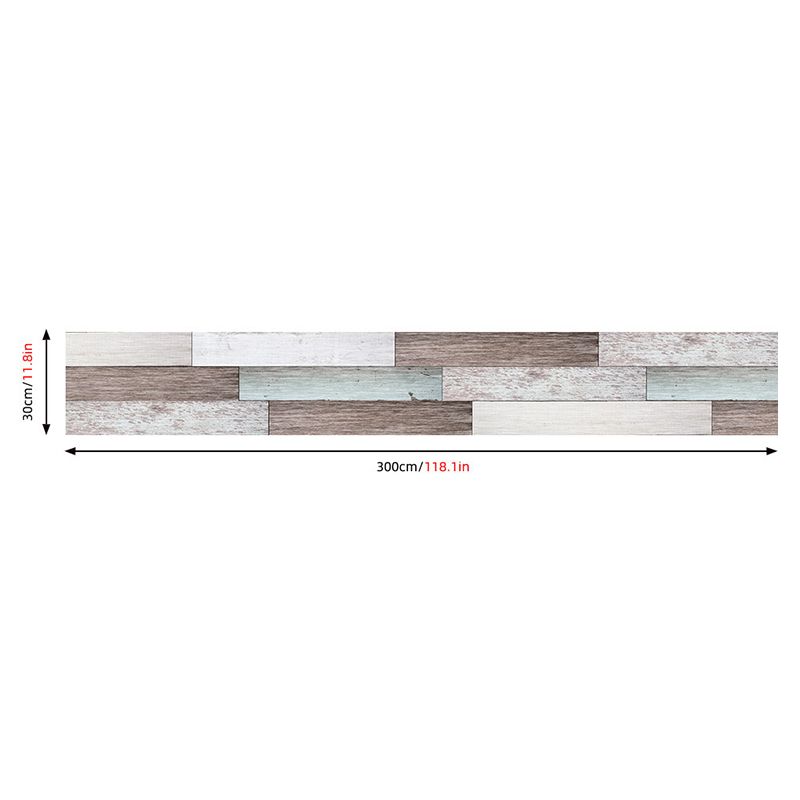 PVC Self Adhesive Wallpaper Countryside Wood Effect Wall Covering for Living Room