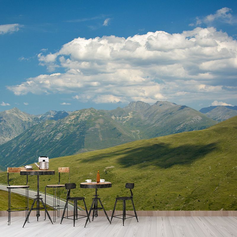 Mountain View Mural Wallpaper Modern Style Mildew Resistant for Decoration