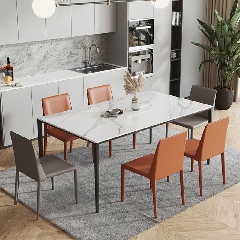 Dining Room Dinner Kitchen Table Rectangle 4 Legs Dining Table