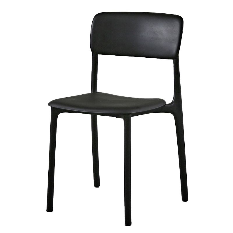 Plastic Scandinavian Restaurant Side Chair Matte Finish Open Dining Chair