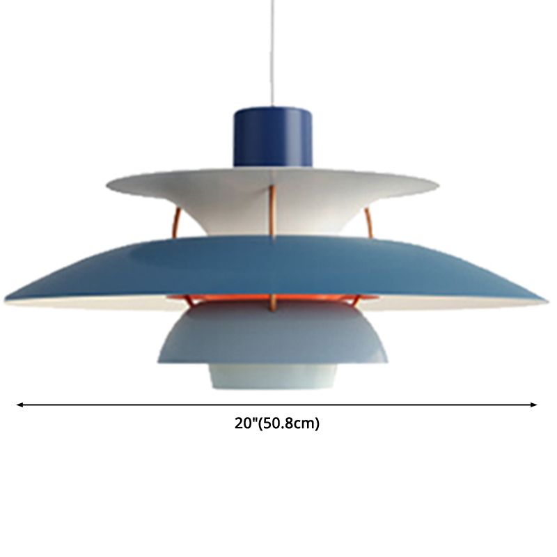 Metal Flying Saucer Hanging Light 1 Light Nordic Style Hanging Lamp for Restaurant