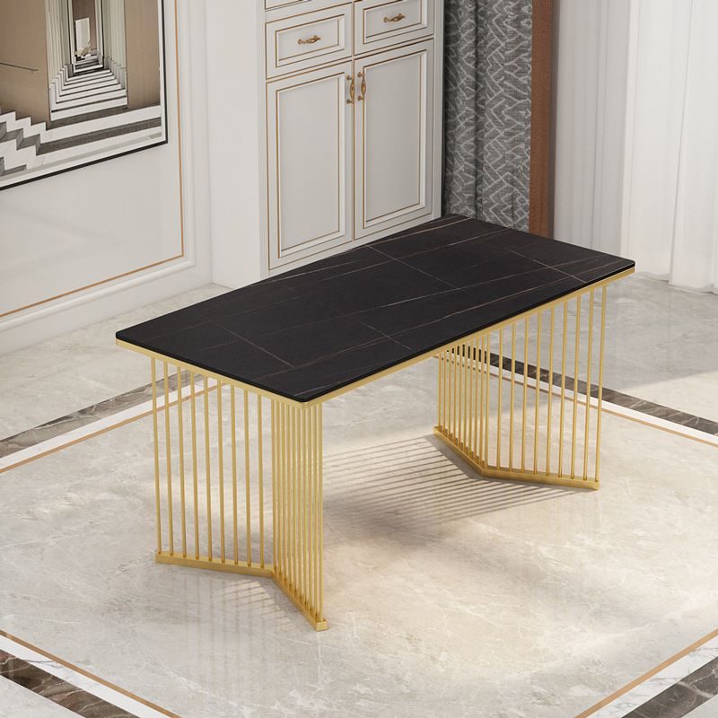 Contemporary Sintered Stone Dining Table Rectangle Dining Table for Home Use