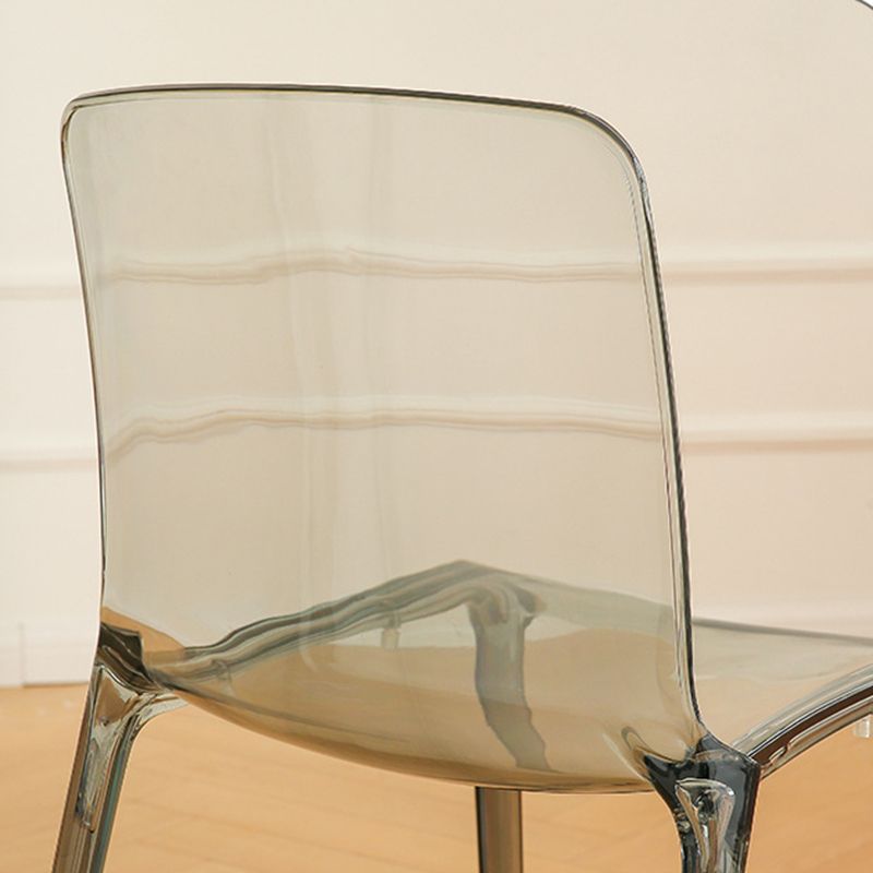 Modern Plastic Dining Chair Modern Low Back Stacking Armless Chair