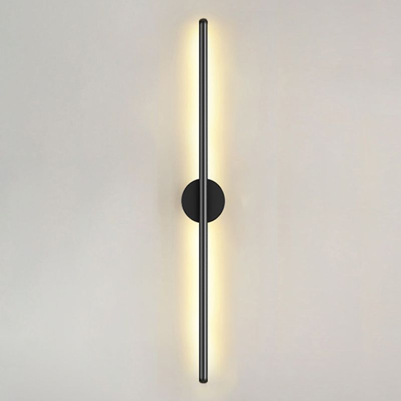 Modern Style Linear Shape Wall Sconce Metal 2 Light Wall Lighting for Living Room