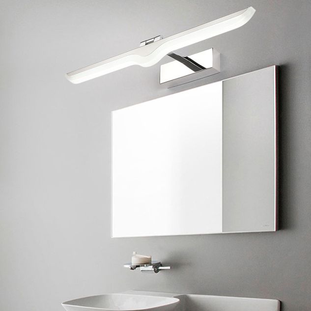 Illuminazione sconde da parete cromata per la lampada con doccia in metallo a led minimalista per bagno con doccia