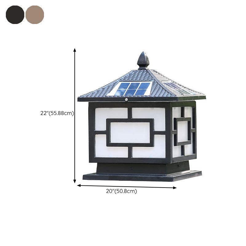 Modern Simple Aluminum Pillar Lamp Square Shape Pillar Light for Outdoor