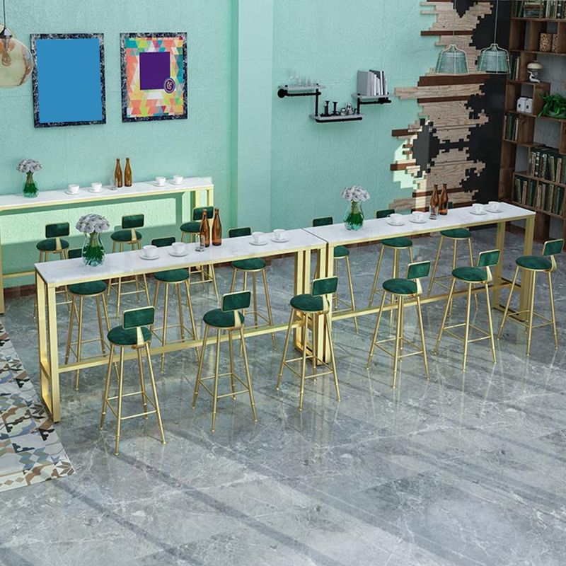 Taburete de bar con tapicería glamorosa taburete de barra con patas de hierro y espalda baja, cojín