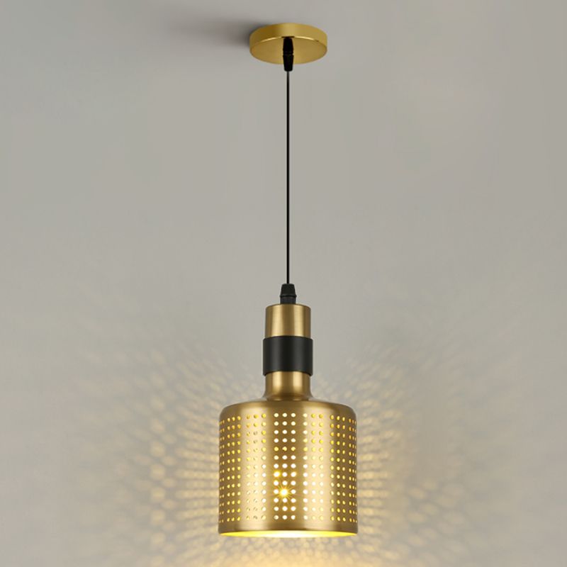 Modern Style Pendant Lighting Fixture Gold Shaded Down Lighting Pendant with Metal Shade
