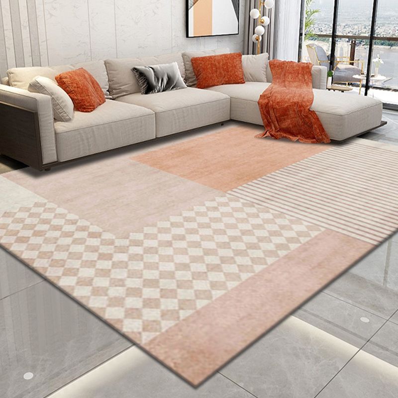 Tappeto arancione arancione chiaro miscelare moderno tappeto senza slip per arredamento per la casa