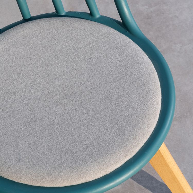 Chaise de salle à manger scandinave, chaise d'appoint à dossier Windsor avec pieds en bois pour usage domestique