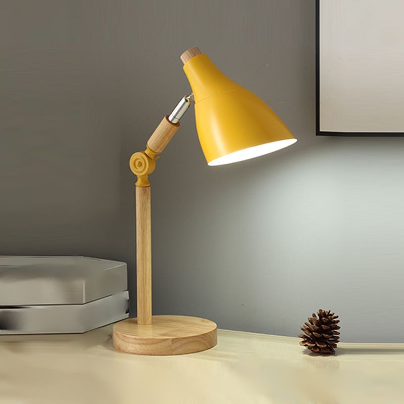 Modern Style Conical Table Lamp Metal 1-Light Nightstand Lamp