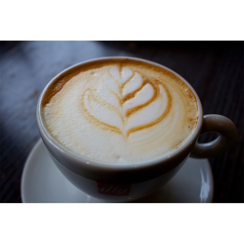 Cappuccino Coffee Mural Wallpaper for Commercial Coffee Shop, Stain Resistant