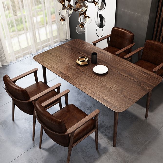 Le bois de frêne de style traditionnel préside des chaises de salle à manger de cuisine à bras arrière solide