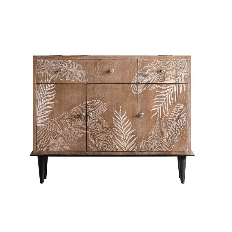 Distressed Wood Accent Chest Industrial Knobs Wood Accent Cabinet