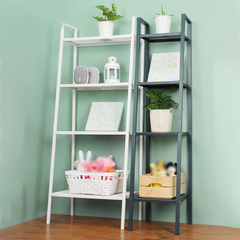 57.87" H Bookshelf Industrial Style Steel 4 Shelves Shelf for Home Office