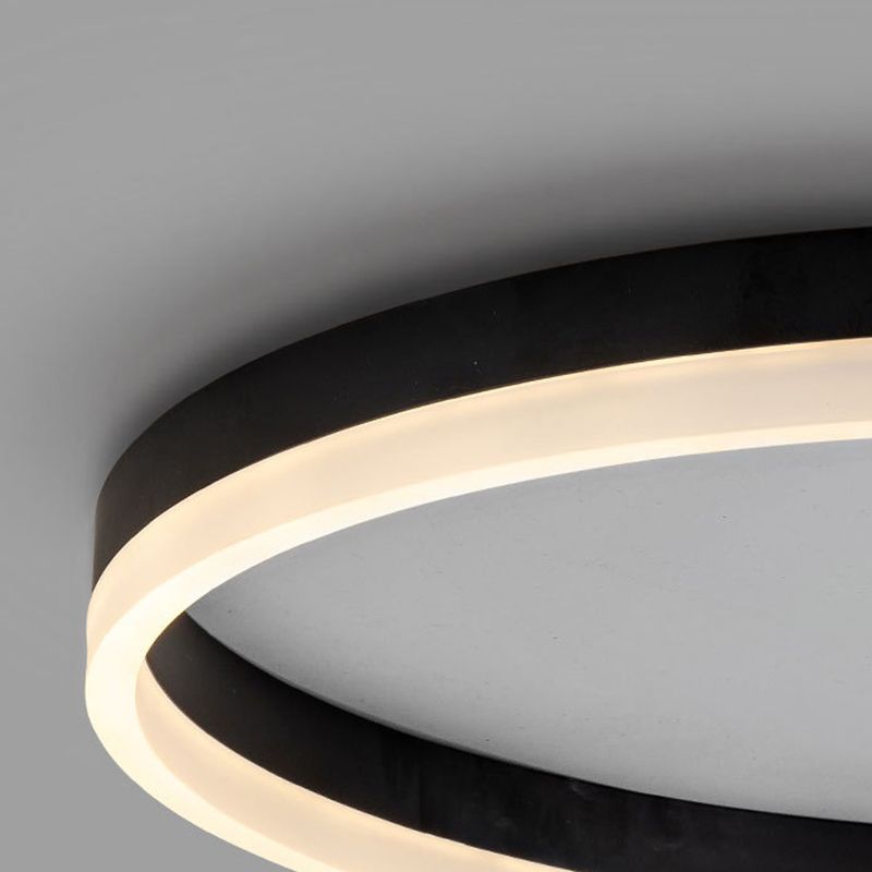 Plafonnier encastré rond en aluminium style moderne lampe simple encastrée