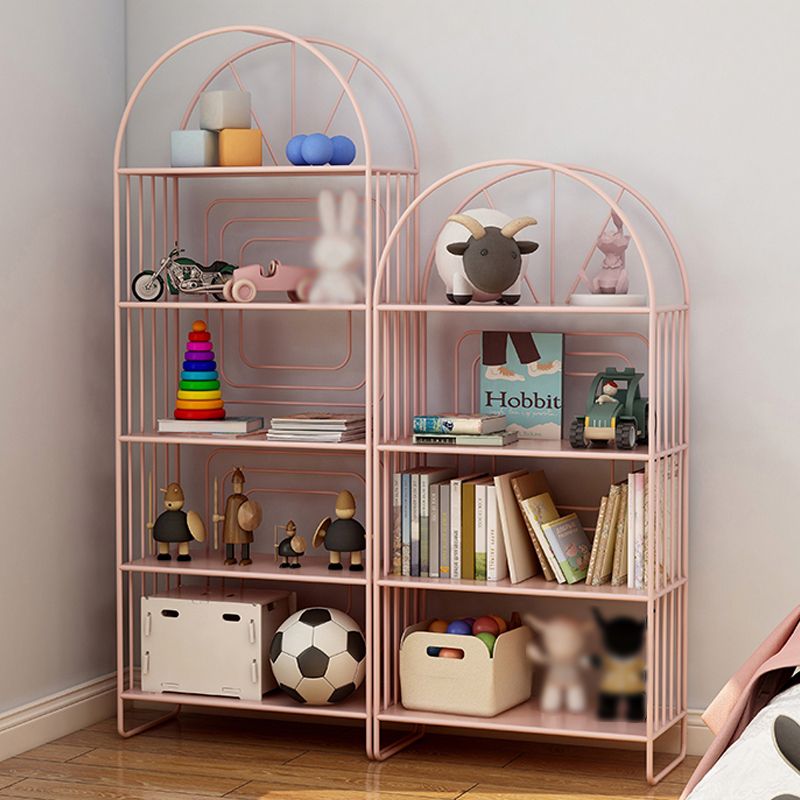 Modern Metal Bookcase Standard Open Back Bookshelf with Shelves