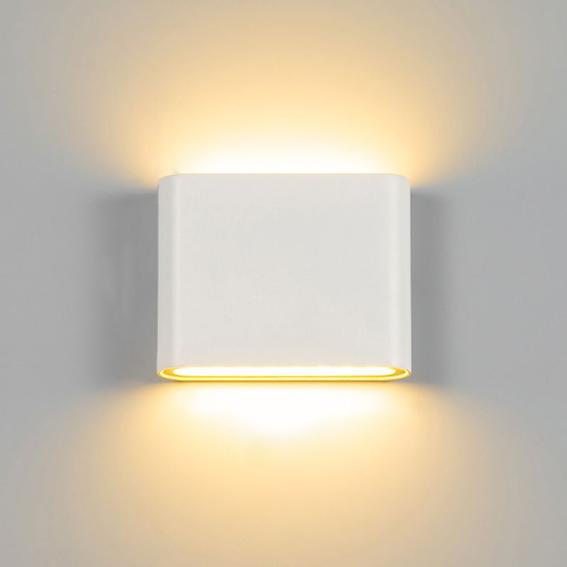 LED Metal Modern Wall Sconce Rectangle Shape Wall Light with Acrylic Shade for Courtyard