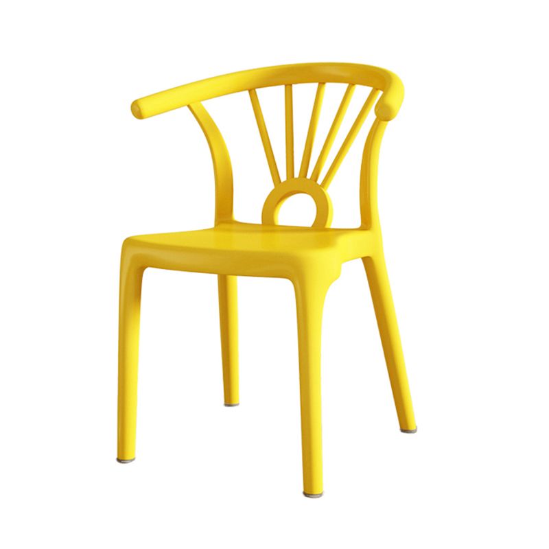 Salle à manger moderne Windsor chaises arrière chaise sans bras de salle à manger en plastique pour la cuisine