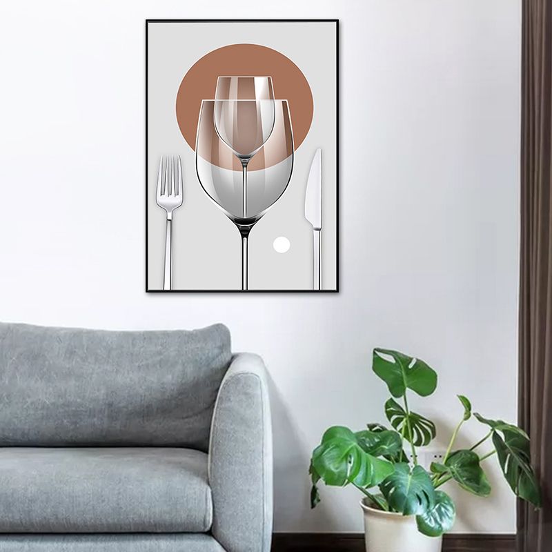 Pastel Color Modern Tableware Painting for Boys Bedroom, Multiple Sizes Available