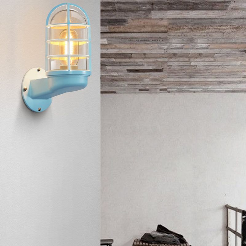 1-Light Geometric Wall Light Sconce Modern Style Metal Wall Mounted Lights