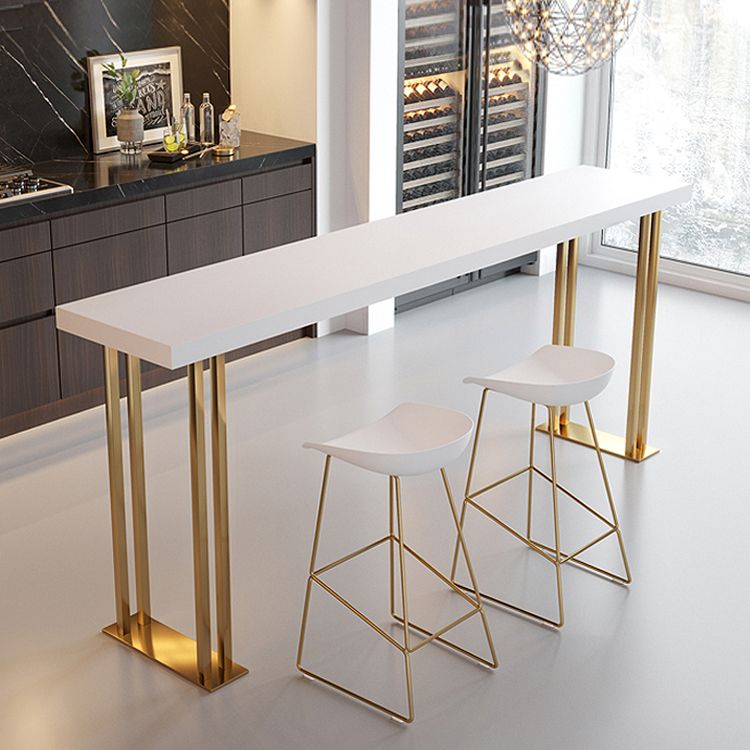 Indoor Contemporary Bar Dining Table Rectangle Wooden Bar Table