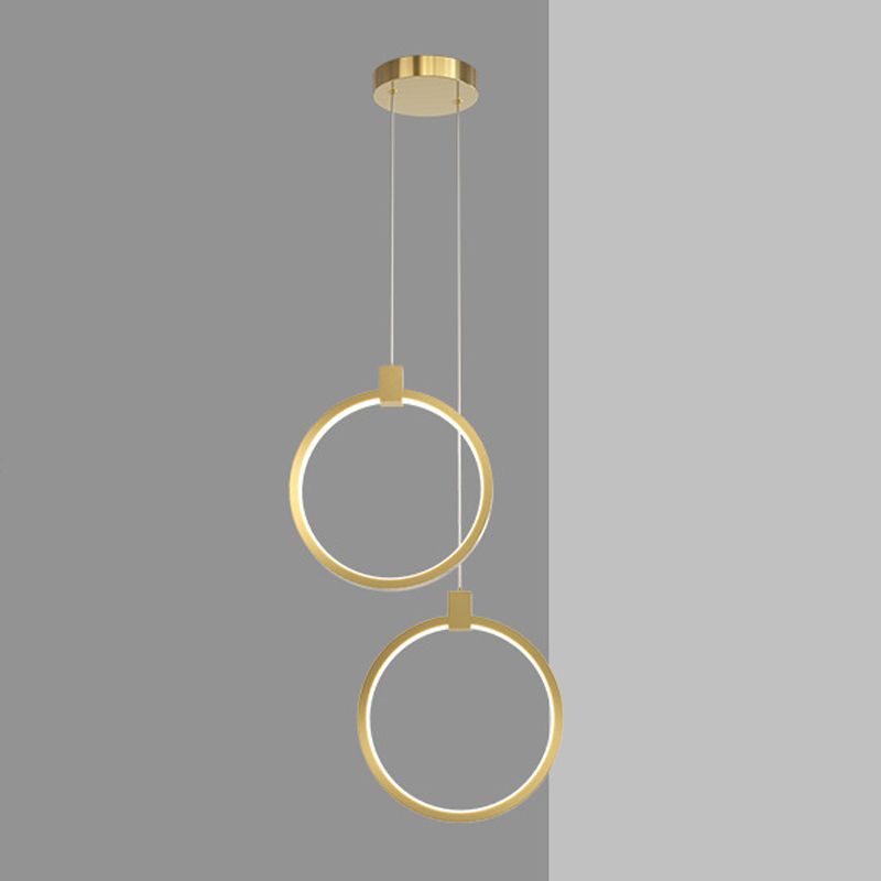 Kupfer zeitgenössische hängende Anhänger linearer Drop -Anhänger für Wohnzimmer