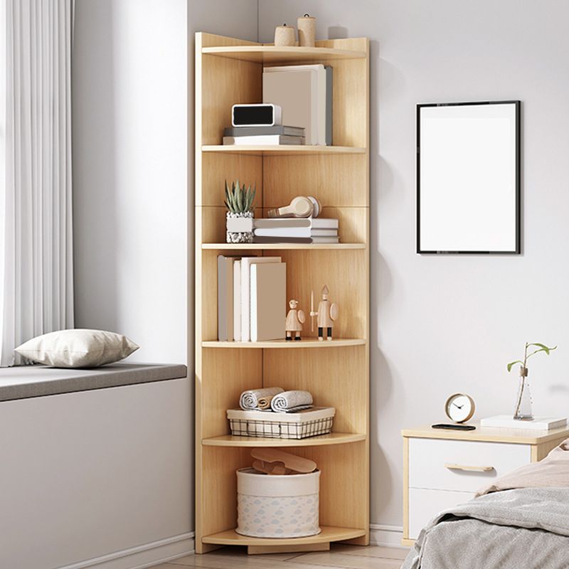 Wooden Triangle Accent Chest with Shelves Contemporary Chest