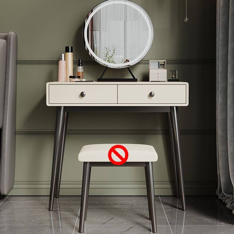 White Wooden Top Make-up Vanity with Drawer for Bedroom 29.53"
