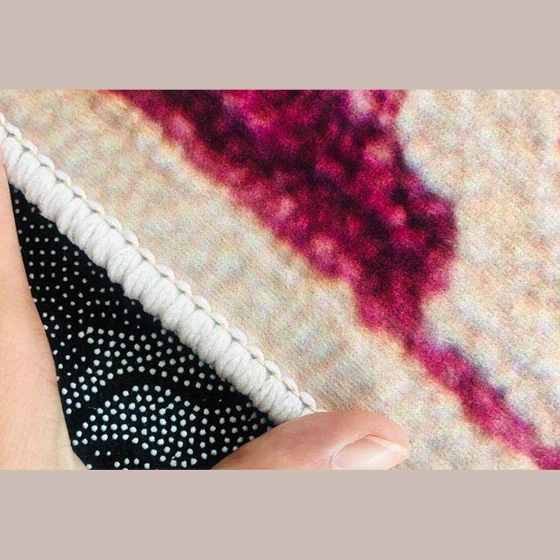 Creative Marble Print Rug Trendy Abstract Carpet Polyester Non-Slip Backing Rug for Living Room