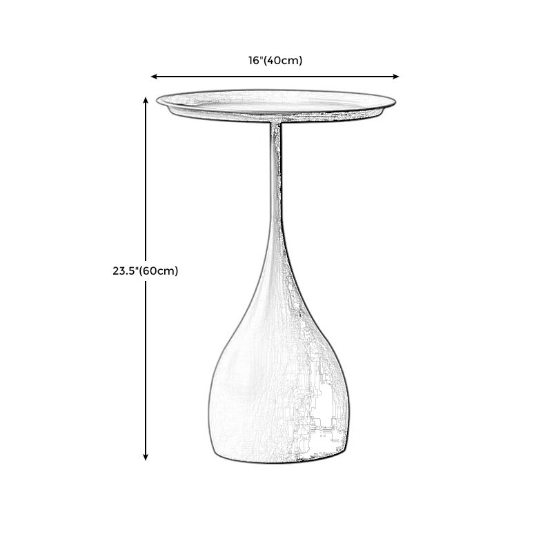 Pedestal Design Metal Base Blue/gold/black Table Top Metal Base Round Side Table